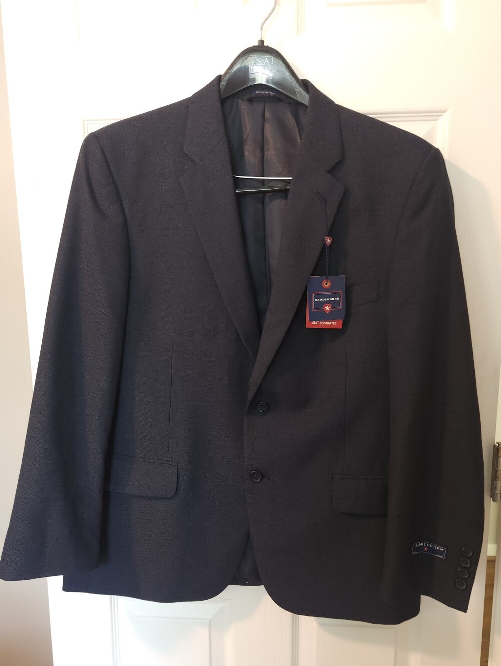NWT Men's Dark Navy Two-Button Blazer - Saddlebred